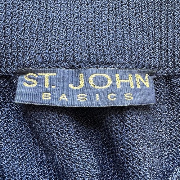 St. John Pencil Skirt Blue Santana Knit Size 6 - Picture 5 of 6